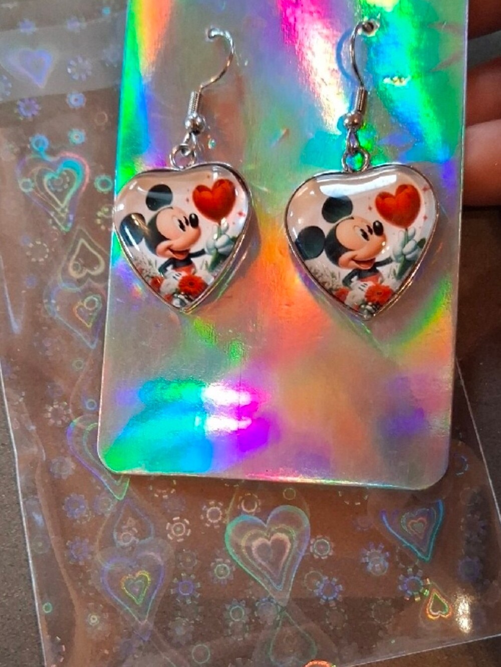 $8 Each Or Bundle 5/$20 Mickey Mouse Inspired Heart-Shaped Dangle Earring